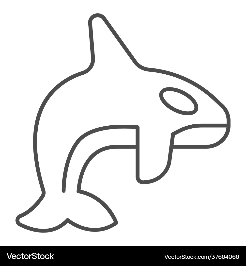 Walhai Dünne Linie Icon Worldwildlife Konzept Walhai Dünne Linie Icon Worldwildlife Konzept vektorbild