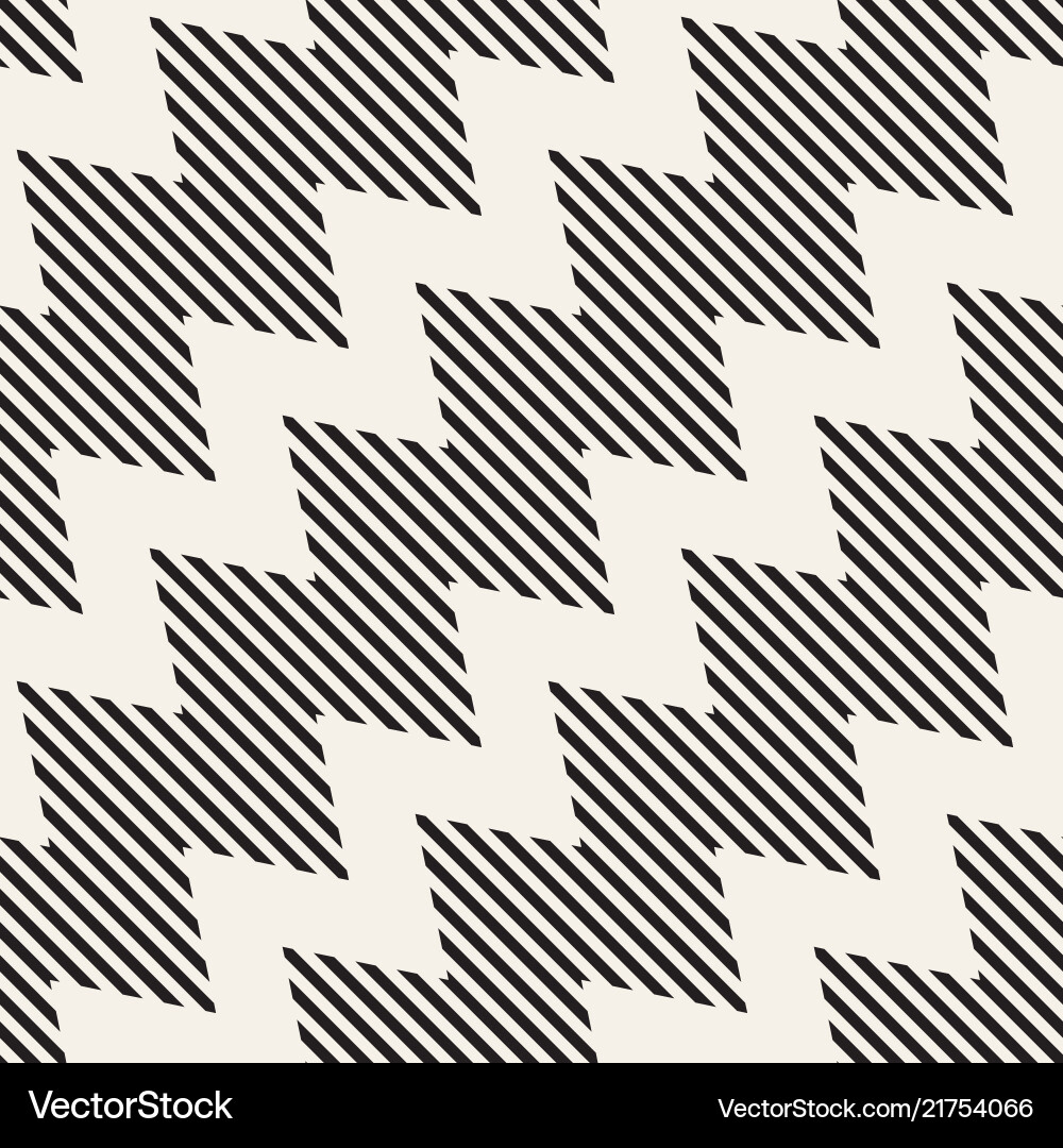 Zigzag Line Pattern - Abstract Monochrome vector image