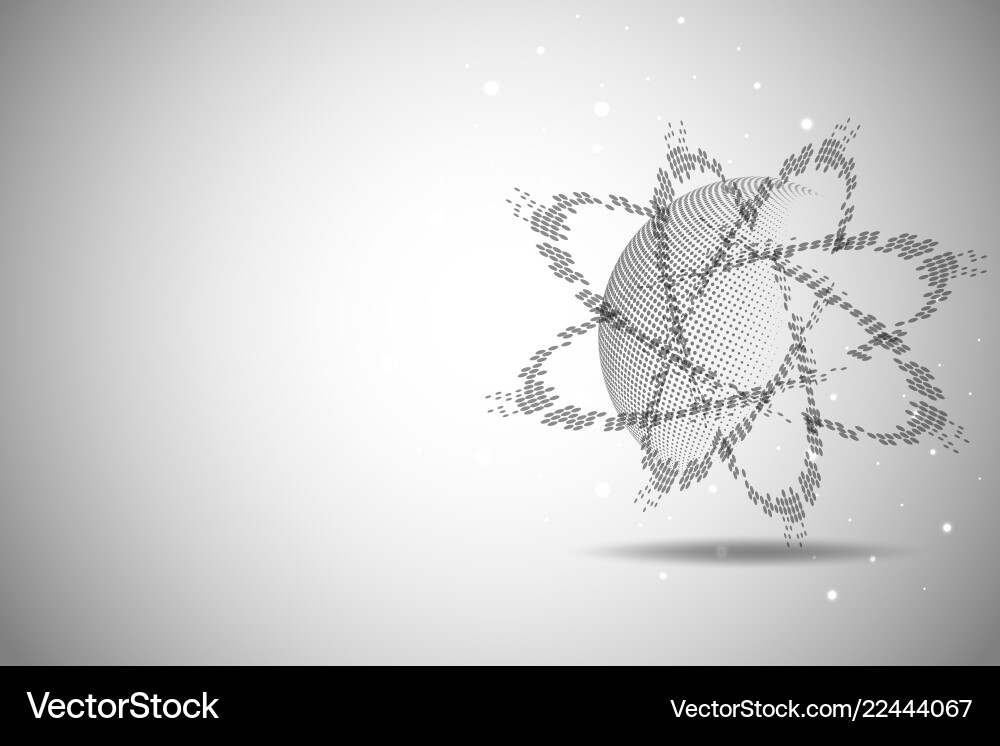 Abstract global network connectioncircle point Abstract global network connectioncircle point vector image
