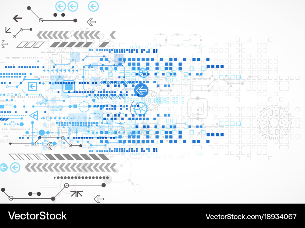 Abstract technological background with various vector image
