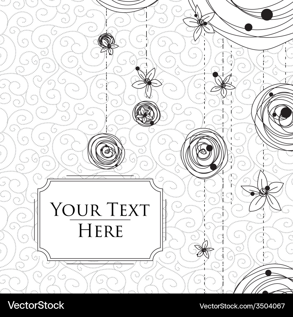 Card with scribbles on a background vector image