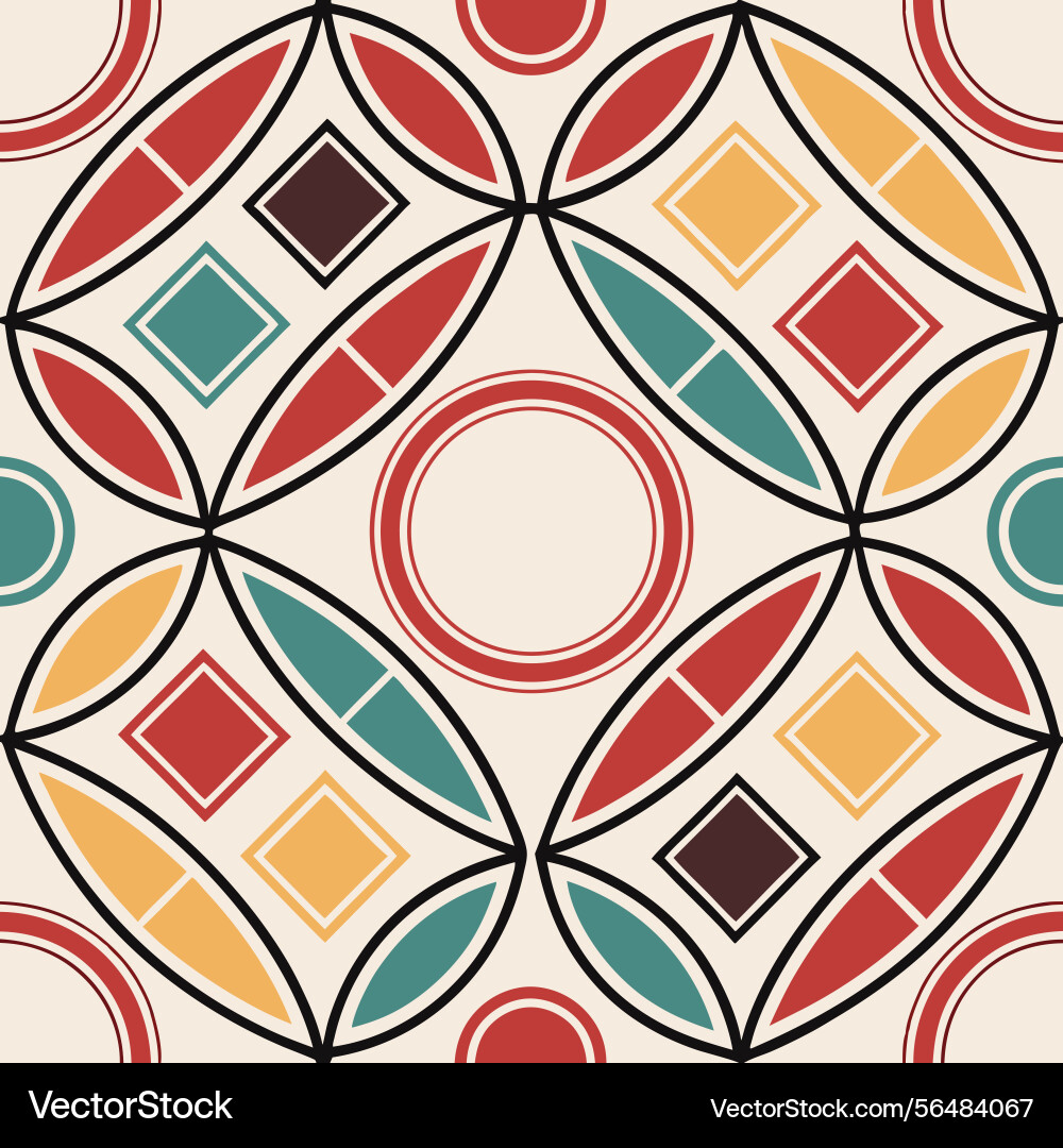 Colorful repeating pattern of retro style Colorful repeating pattern of retro style vector image