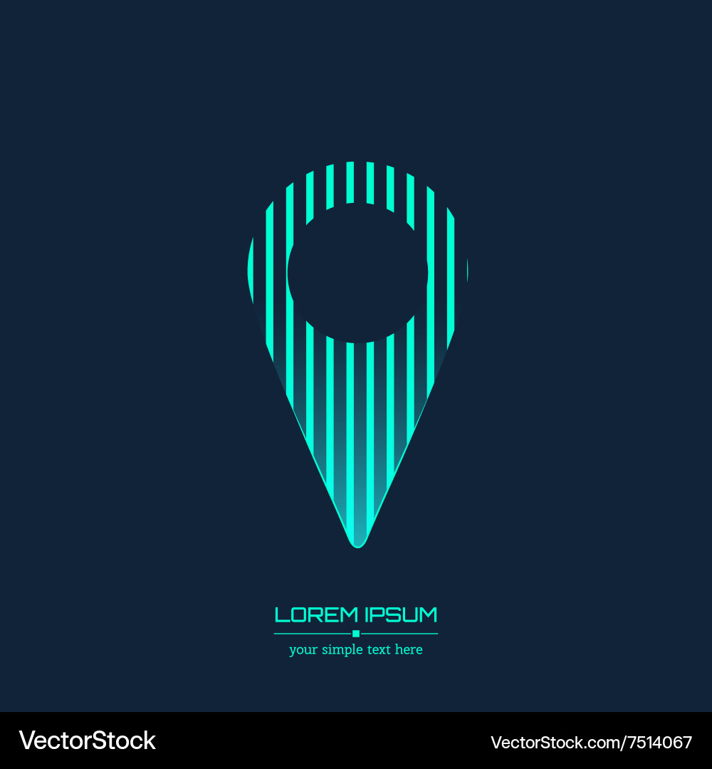 Creative concept icon of pointer for web vector image