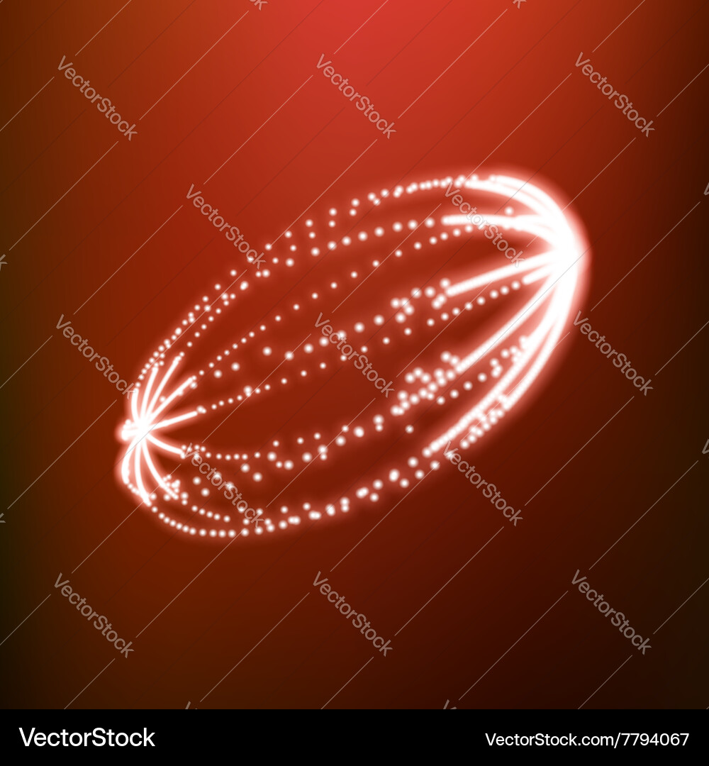 Ellipsoid consisting of points 3d grid vector image