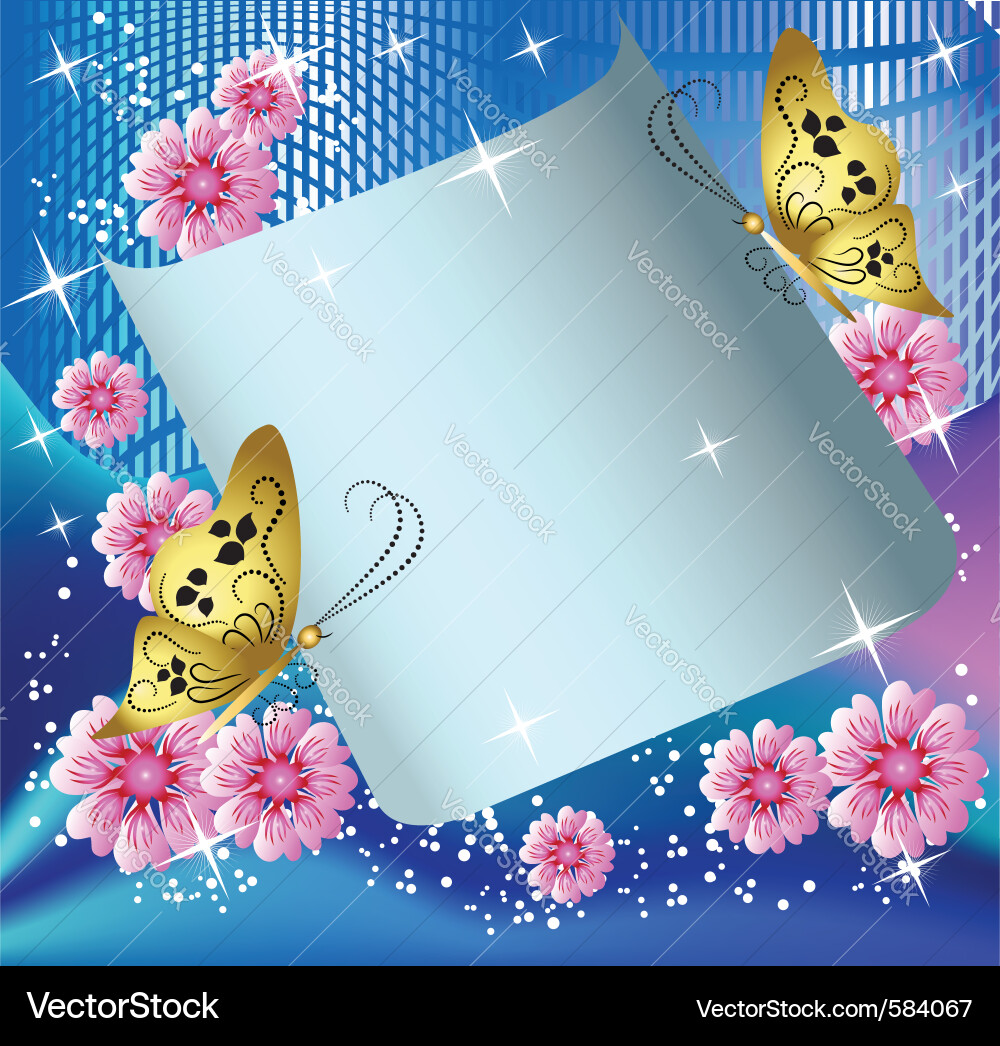 Floral Magic Background Vector Image