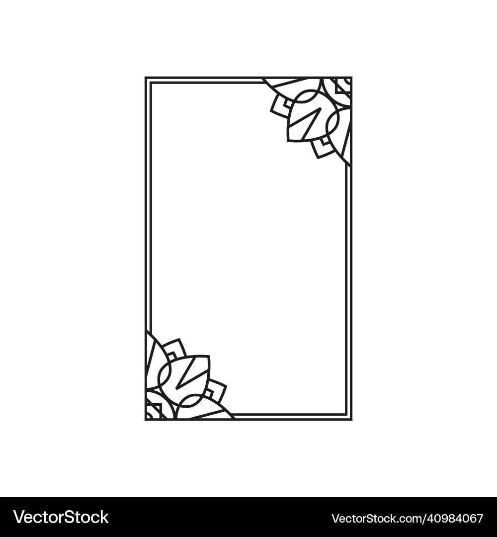 Frame with a pattern simple linear Frame with a pattern simple linear vector image