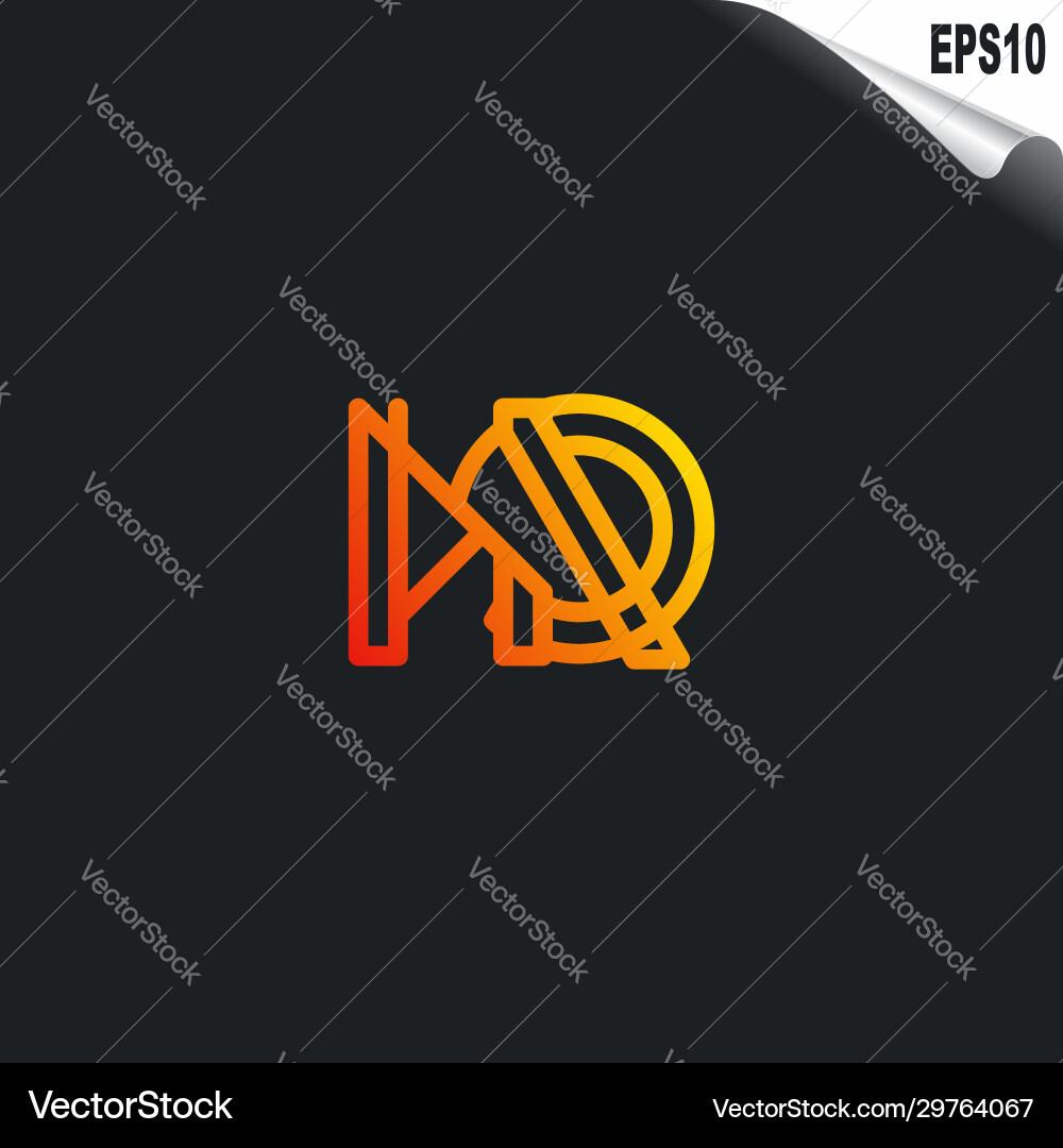 Initial hq logo monogram design template simple Vector Image