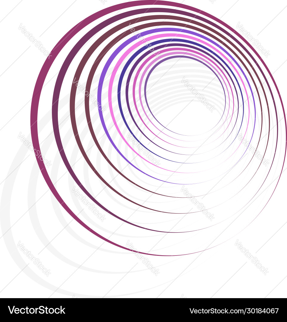 Monochrome cyclic cycle concentric rings revolved Monochrome cyclic cycle concentric rings revolved vector image