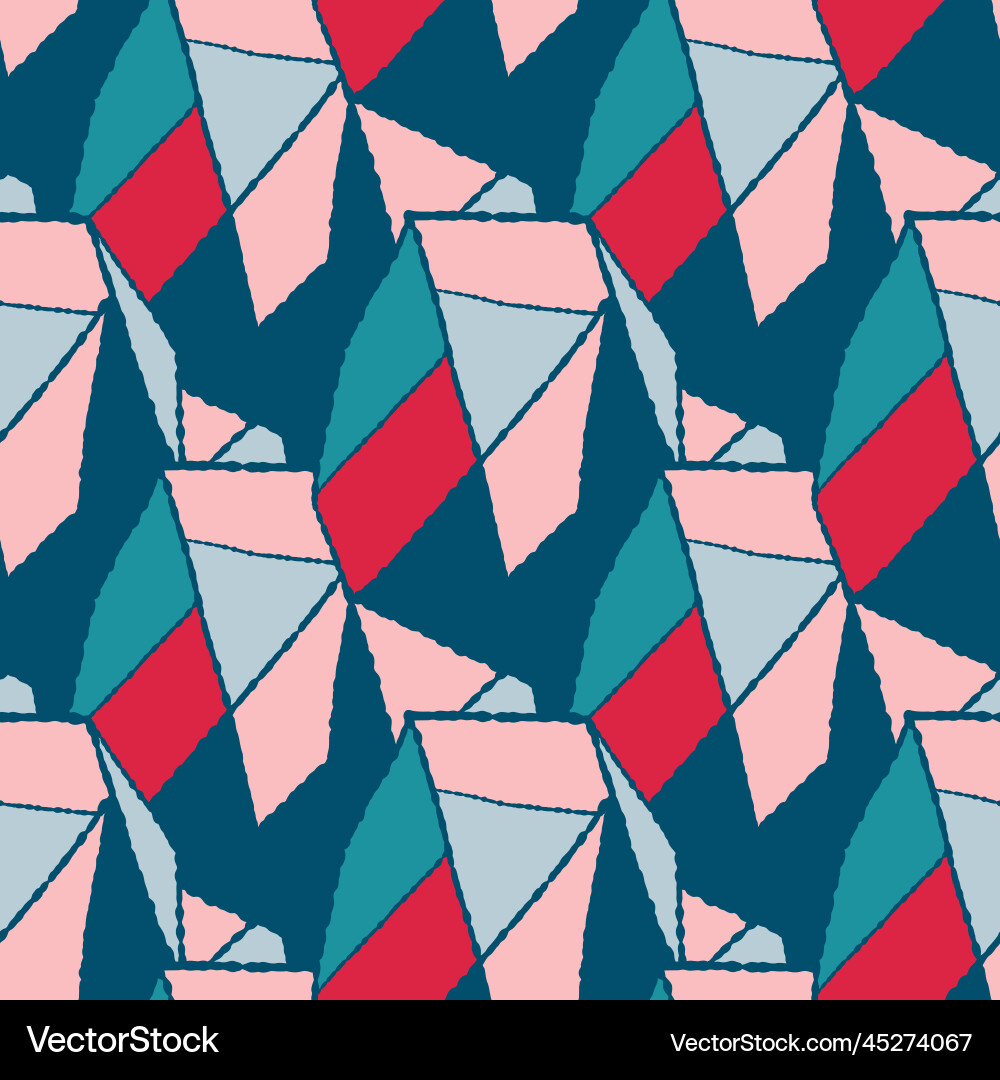 Seamless pattern in style of patchwork Seamless pattern in style of patchwork vector image