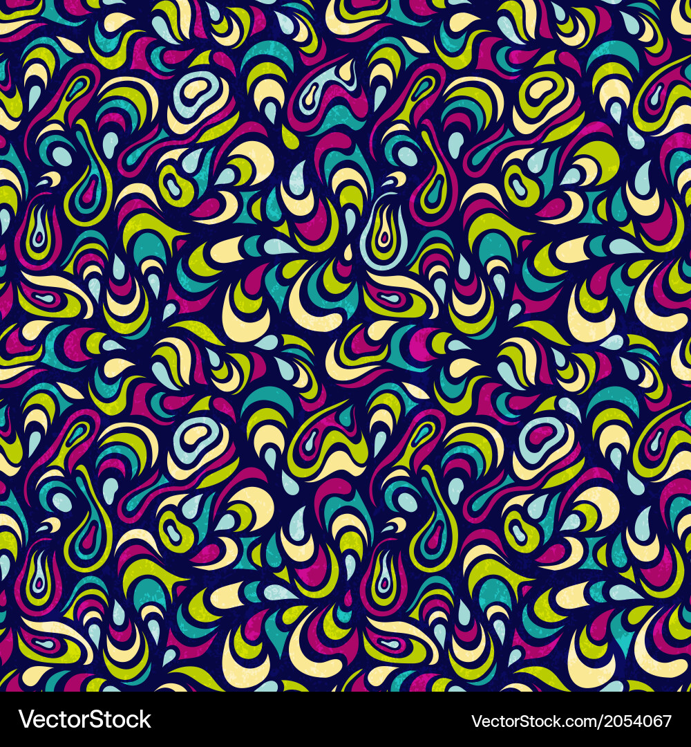 Seamless psychedelic print endless background Vector Image