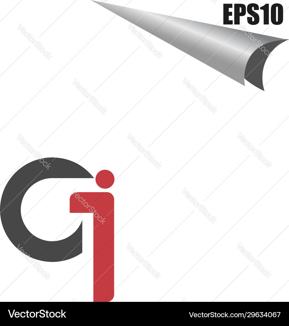 Simple gj initial monogram design template Simple gj initial monogram design template Vector Image