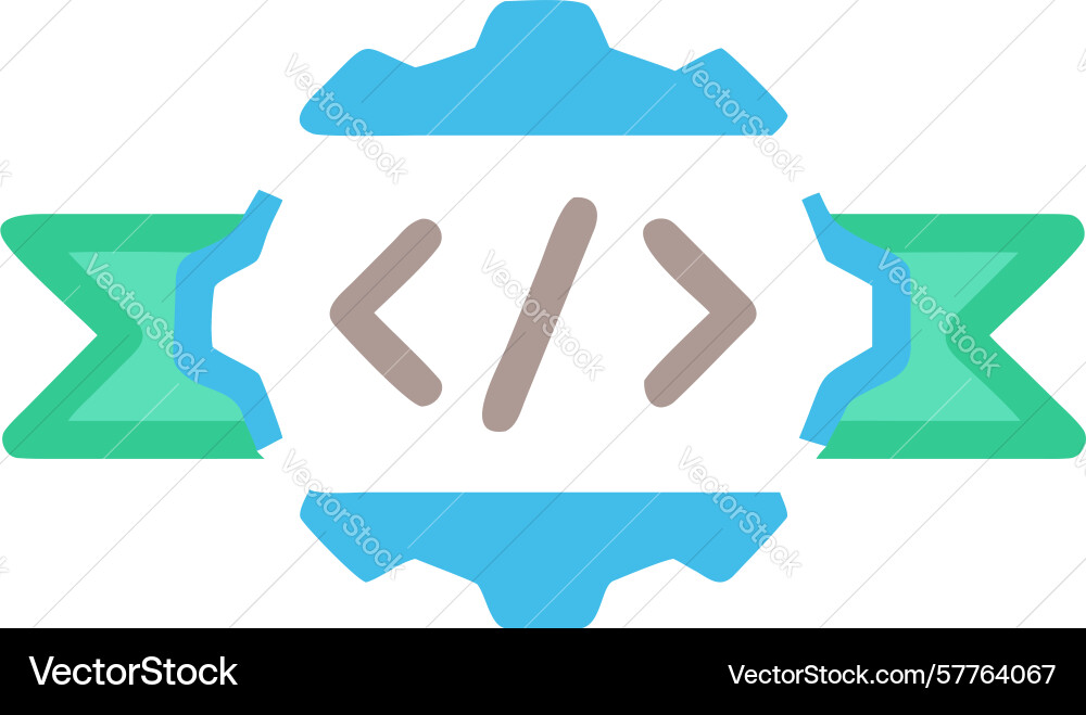 Stylish coding brackets symbol for tech design Vector Image