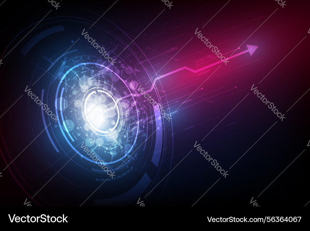 Tech sci fi circle design innovation concept Tech sci fi circle design innovation concept vector image
