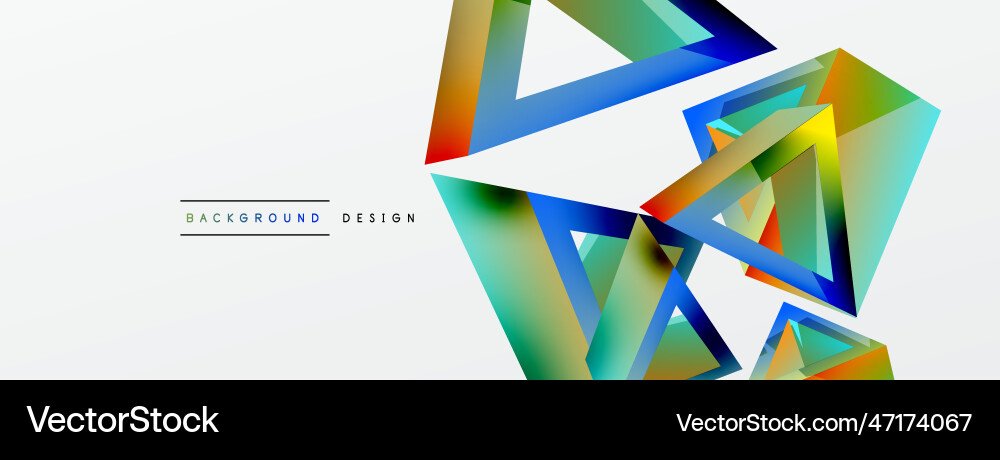 Triangle abstract background 3d basic Triangle abstract background 3d basic Vector Image