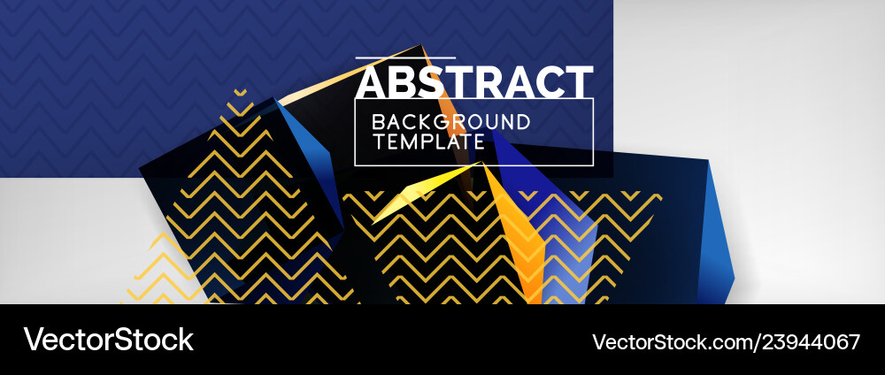 Triangular 3d geometric shapes composition Triangular 3d geometric shapes composition vector image