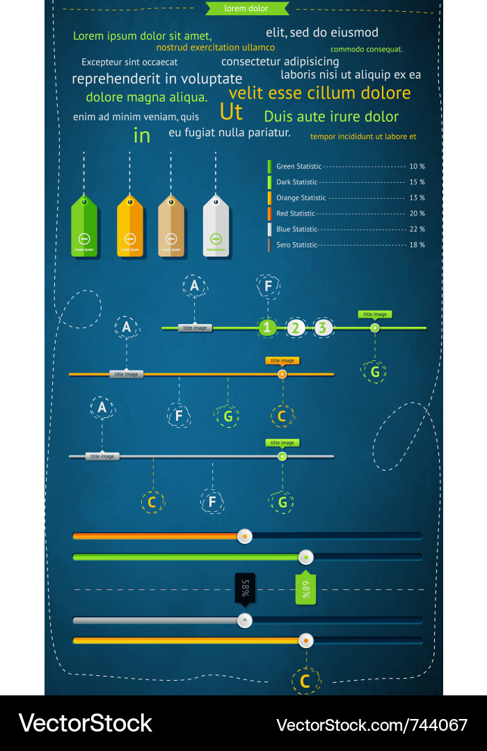 Web UI Mockup - Dividers & Buttons Vector Image