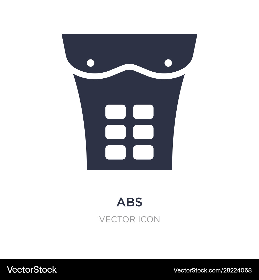 Abs icon on white background simple element from vector image