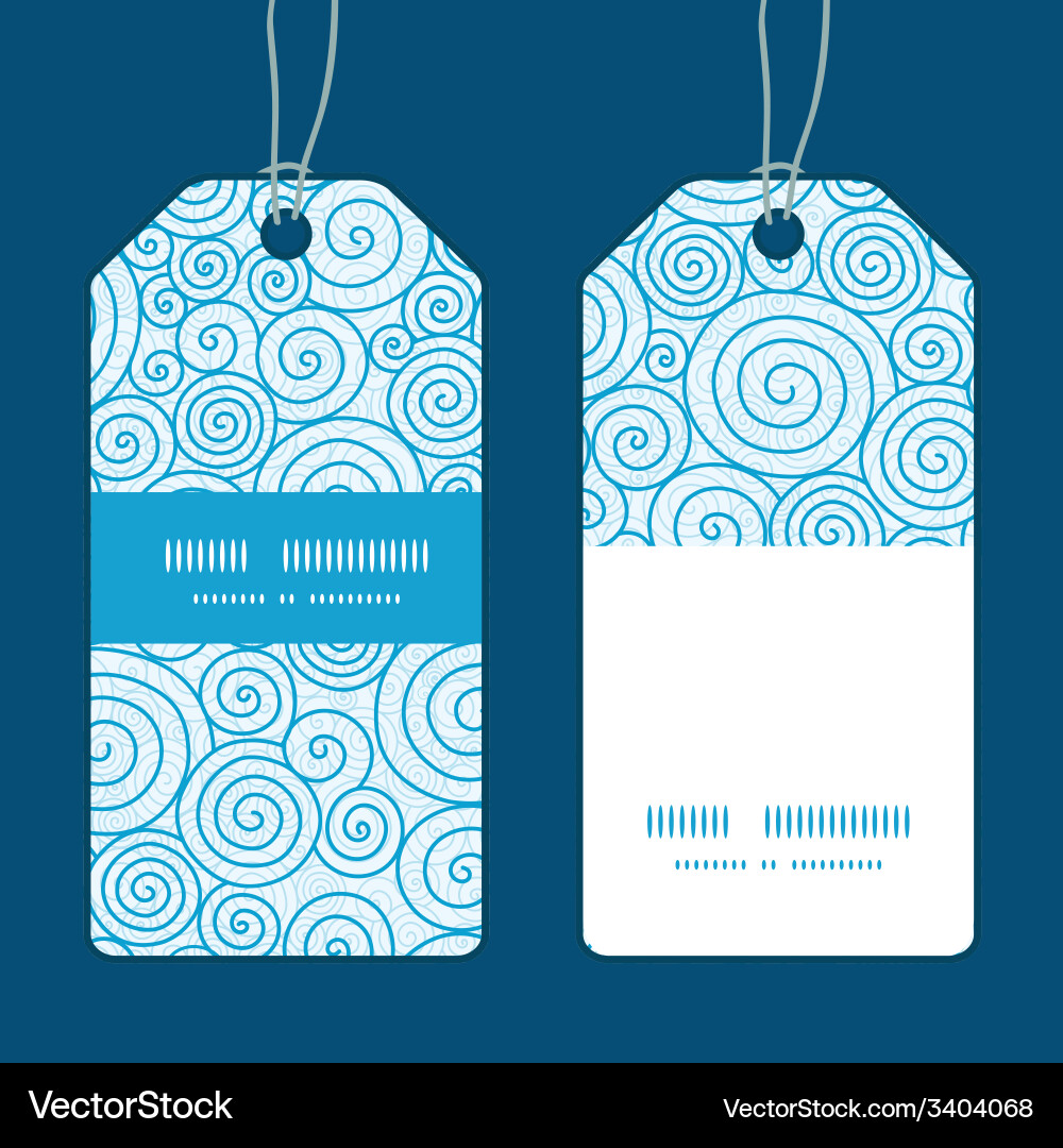 Abstract swirls vertical stripe frame pattern tags Vector Image