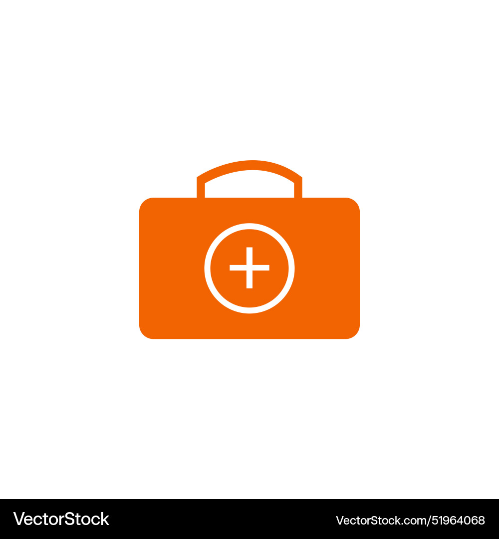Briefcase icon in flat style with background Vector Image
