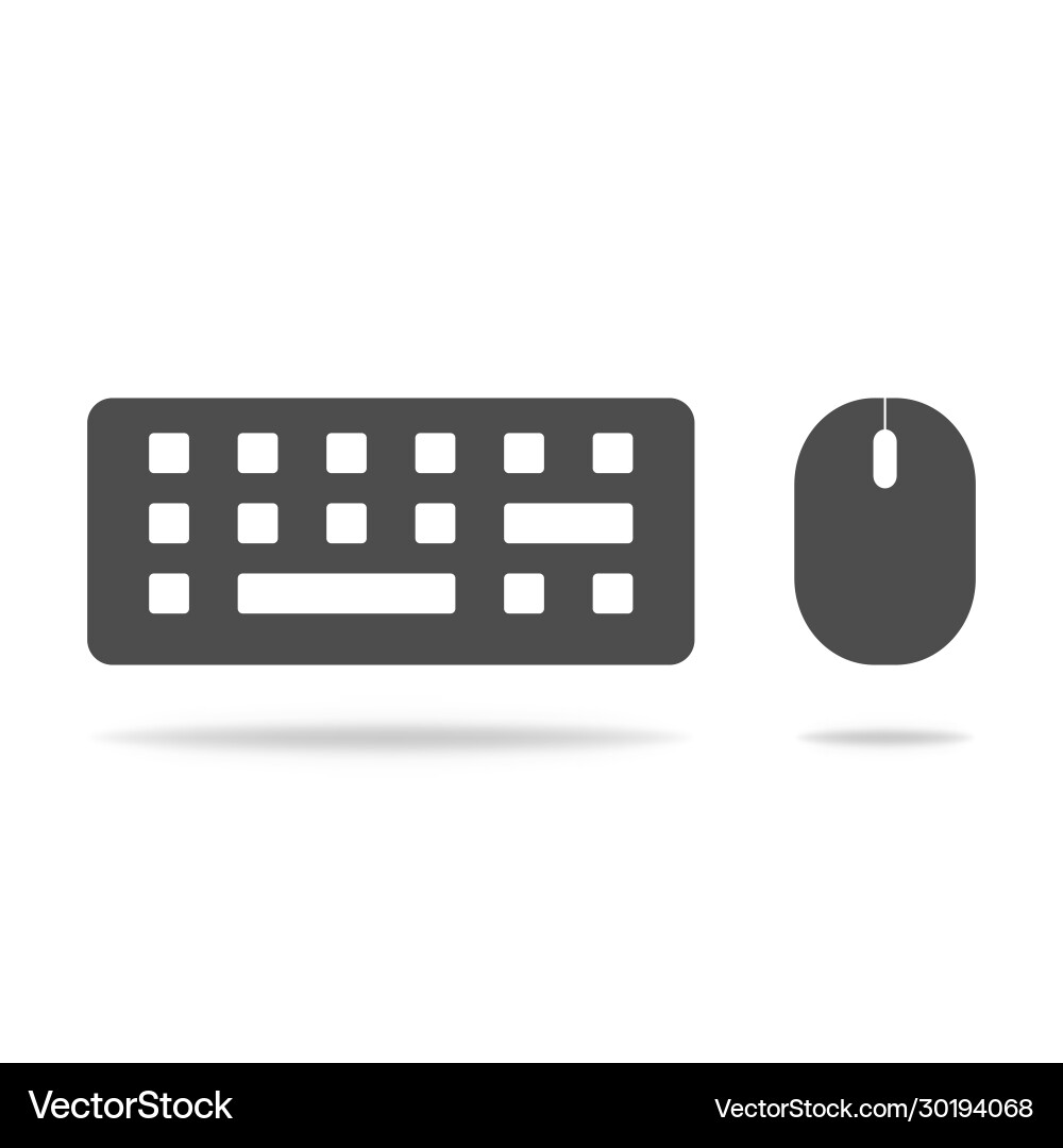 Computers wireless keyboard and mouse minimalism Computers wireless keyboard and mouse minimalism vector image