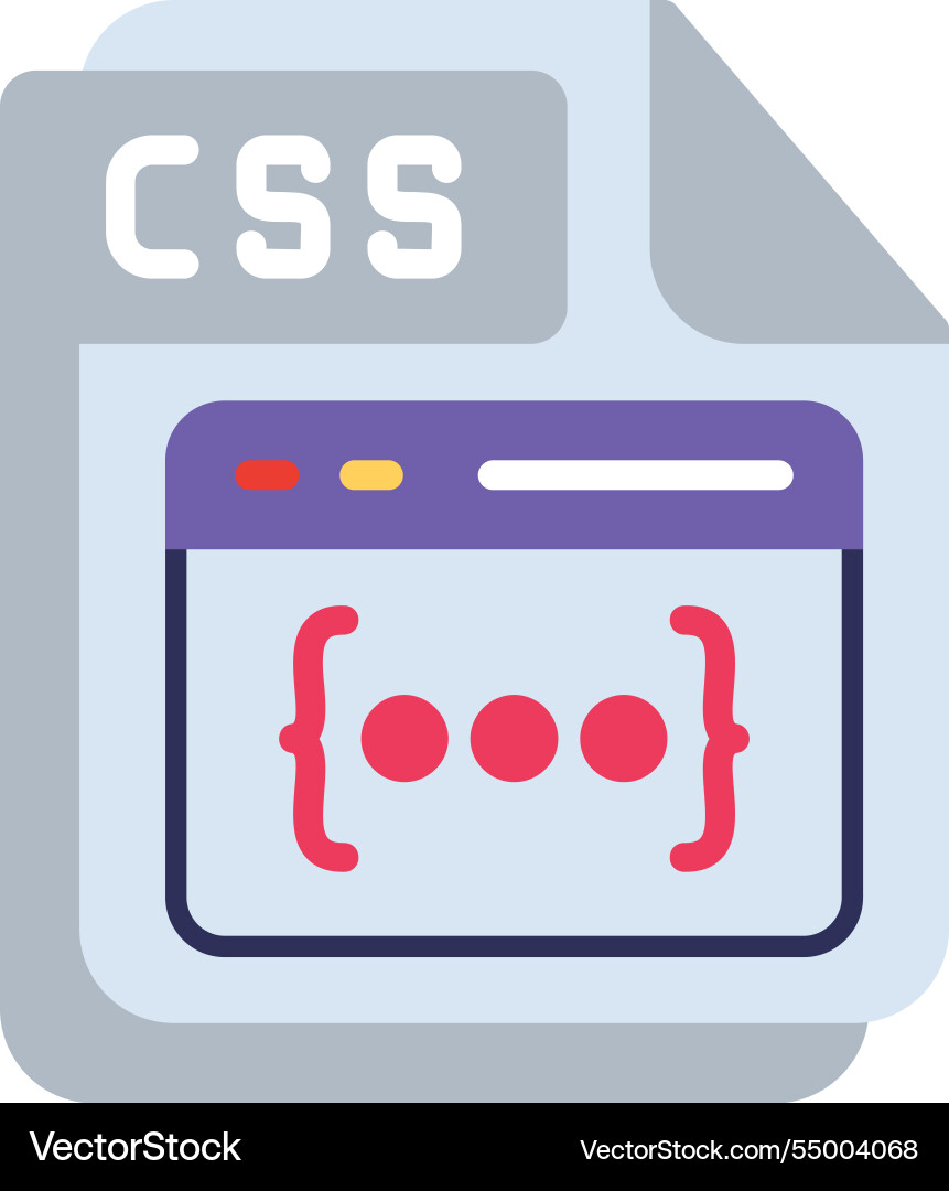 Css flat icon design Vector Image