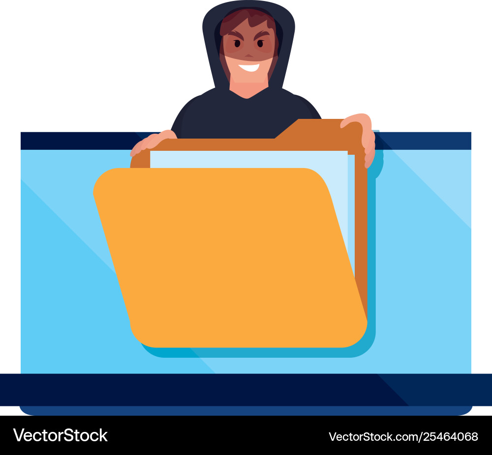 Cybersecurity Hacker Data vector image
