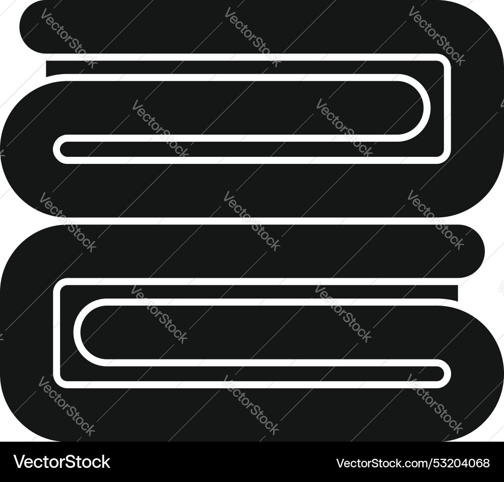 Folded towel stack icon representing hygiene Folded towel stack icon representing hygiene vector image