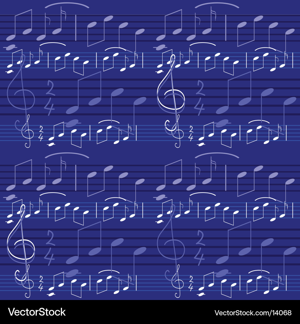 Music notes pattern vector image