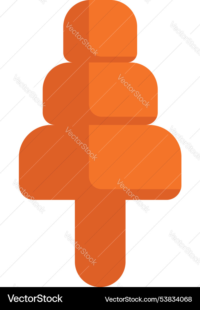 Orange push pin is standing up with its point down Orange push pin is standing up with its point down Vector Image