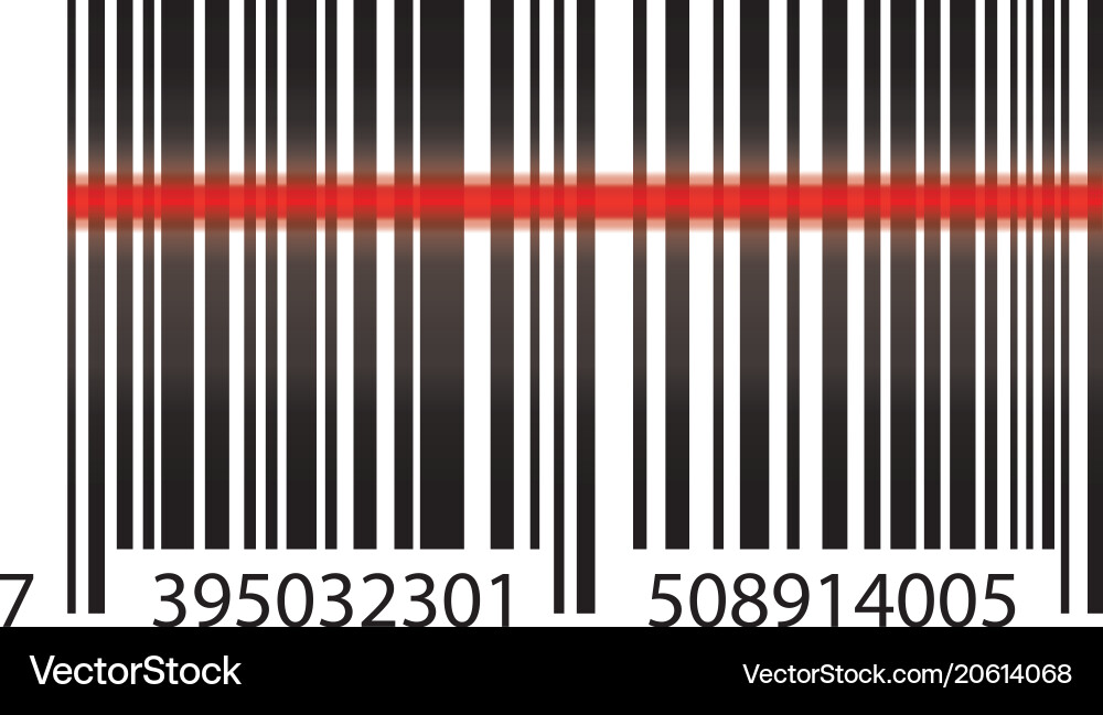 Realistic bar code icon a modern simple flat Realistic bar code icon a modern simple flat vector image