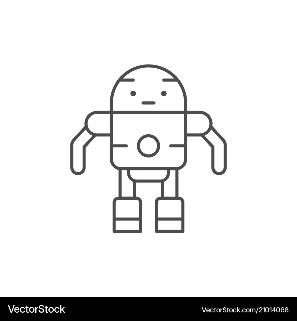 Robot line icon Robot line icon vector image
