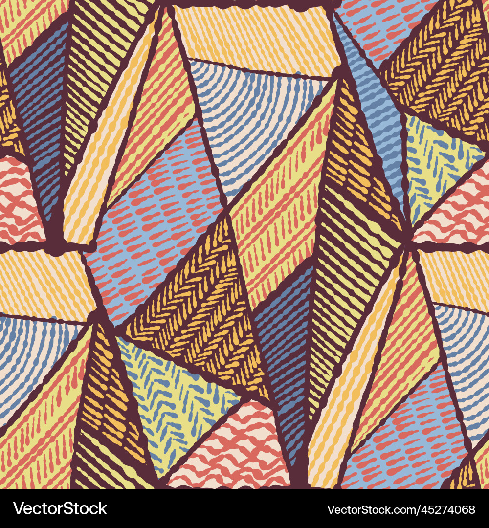 Seamless pattern in style of patchwork Seamless pattern in style of patchwork vector image
