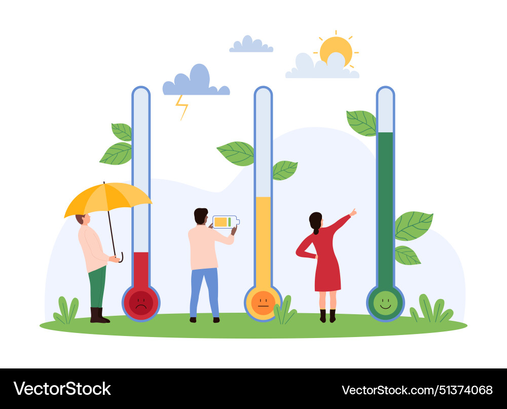 Thermometer scale as meter for measuring level Thermometer scale as meter for measuring level vector image