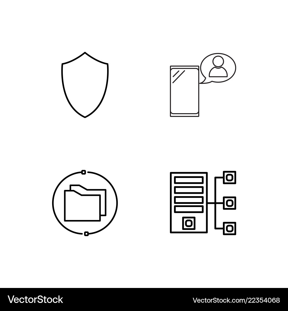 Web simple outlined icons set Web simple outlined icons set vector image