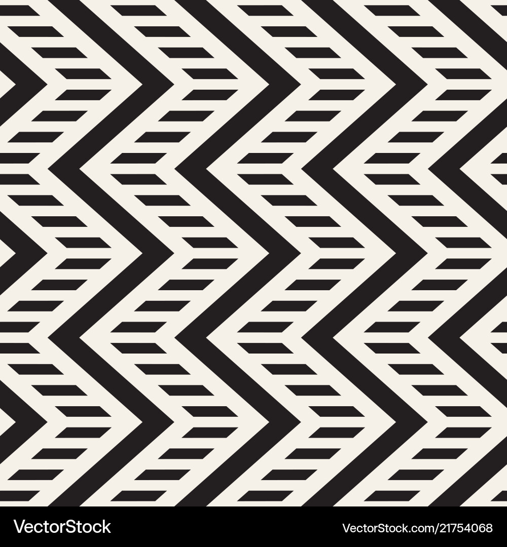 Zigzag Line Pattern - Monochrome vector image