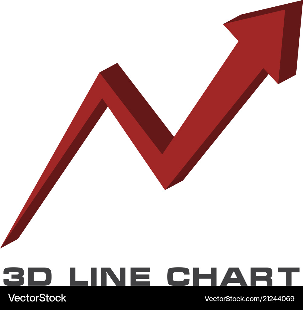 3D Statistical Chart Template vector image
