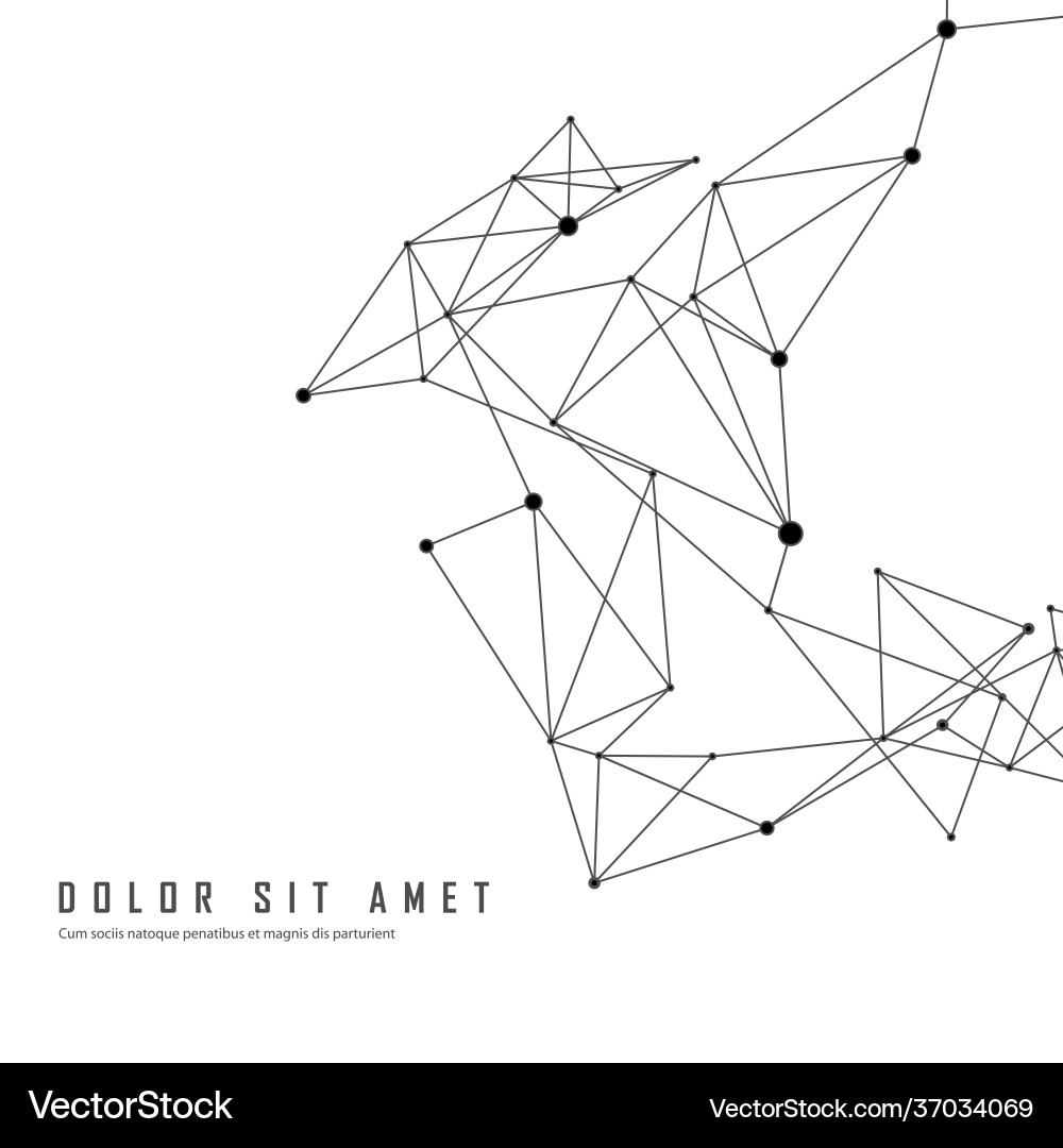 Abstract polygonal shapes and connection structure Abstract polygonal shapes and connection structure vector image