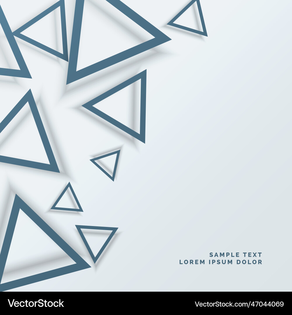 Abstract triangle background design Abstract triangle background design Vector Image