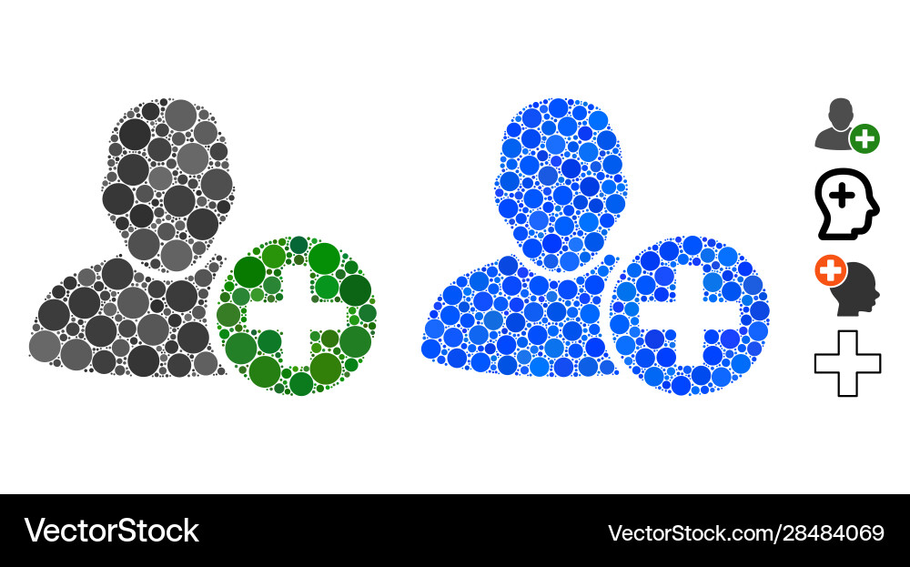 Add user composition icon circle dots Add user composition icon circle dots vector image