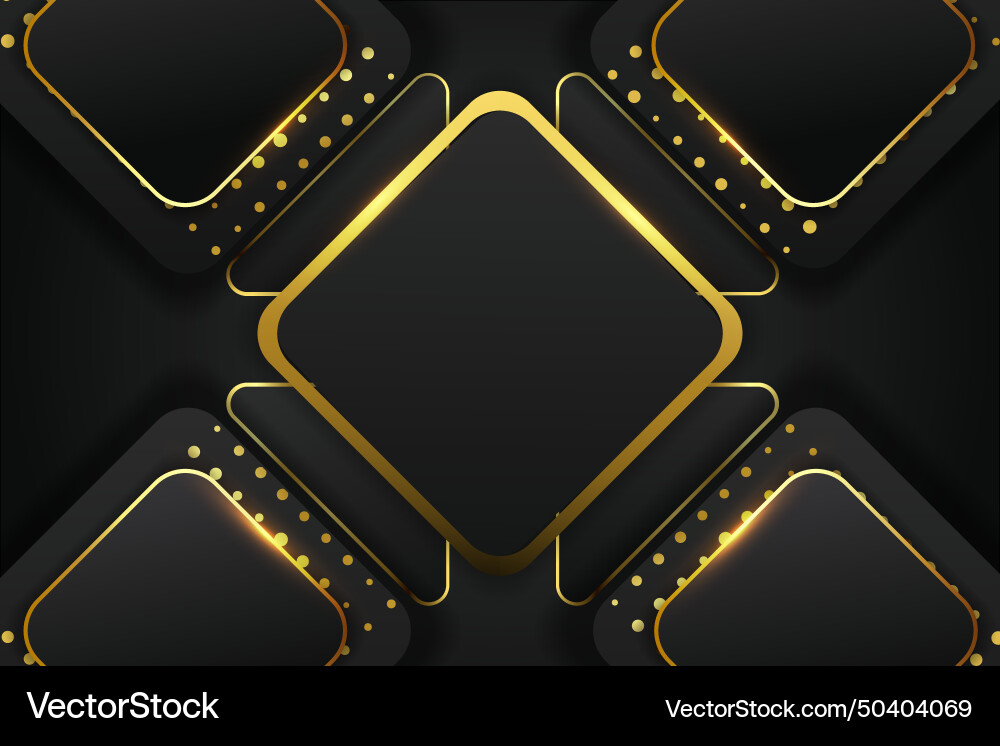 Black luxury background hexagonal overlapped Vector Image