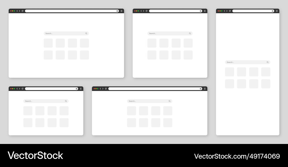 Blank web browser window with tab toolbar Blank web browser window with tab toolbar vector image