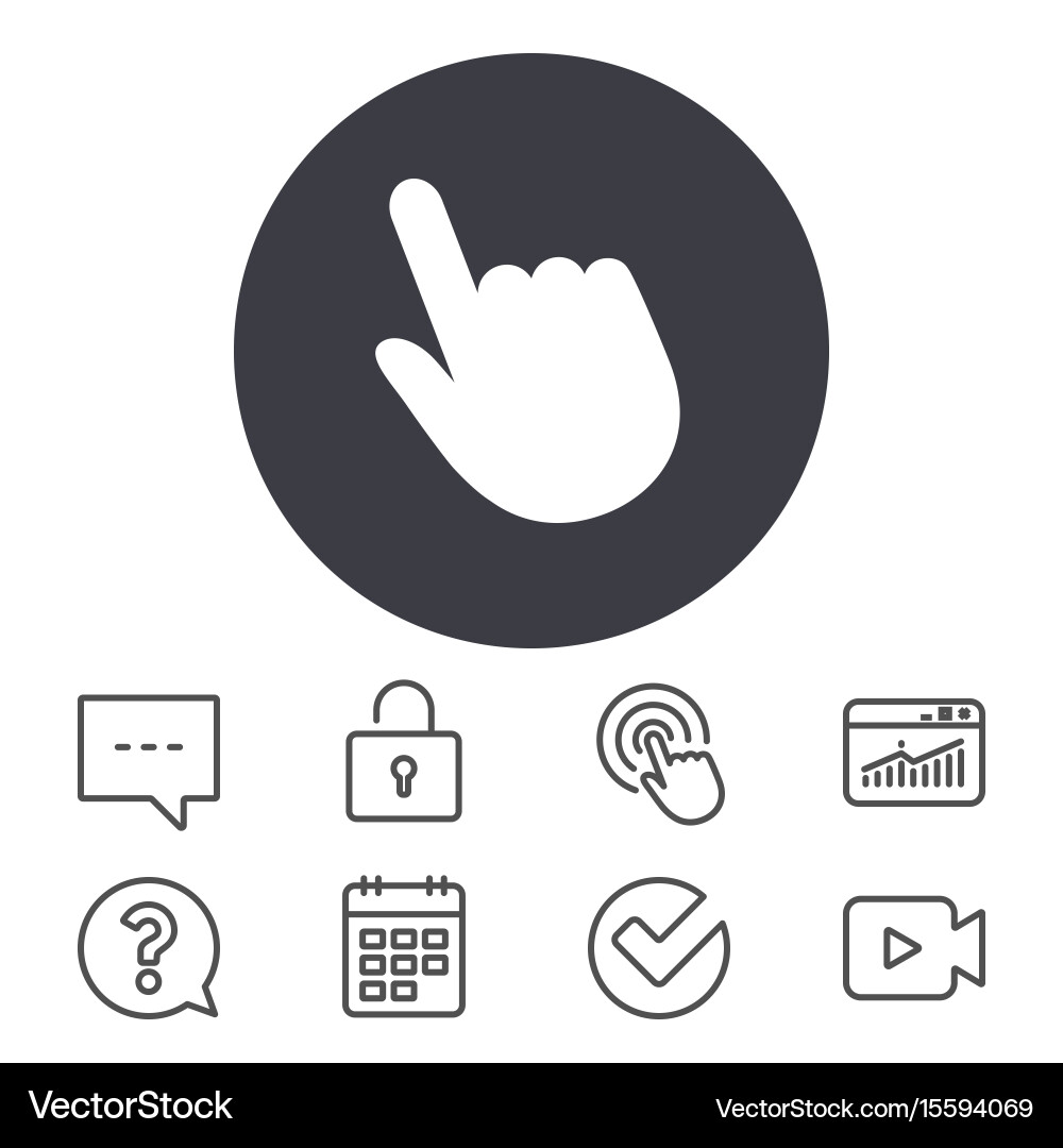 Click pointer icon hand cursor sign vector image