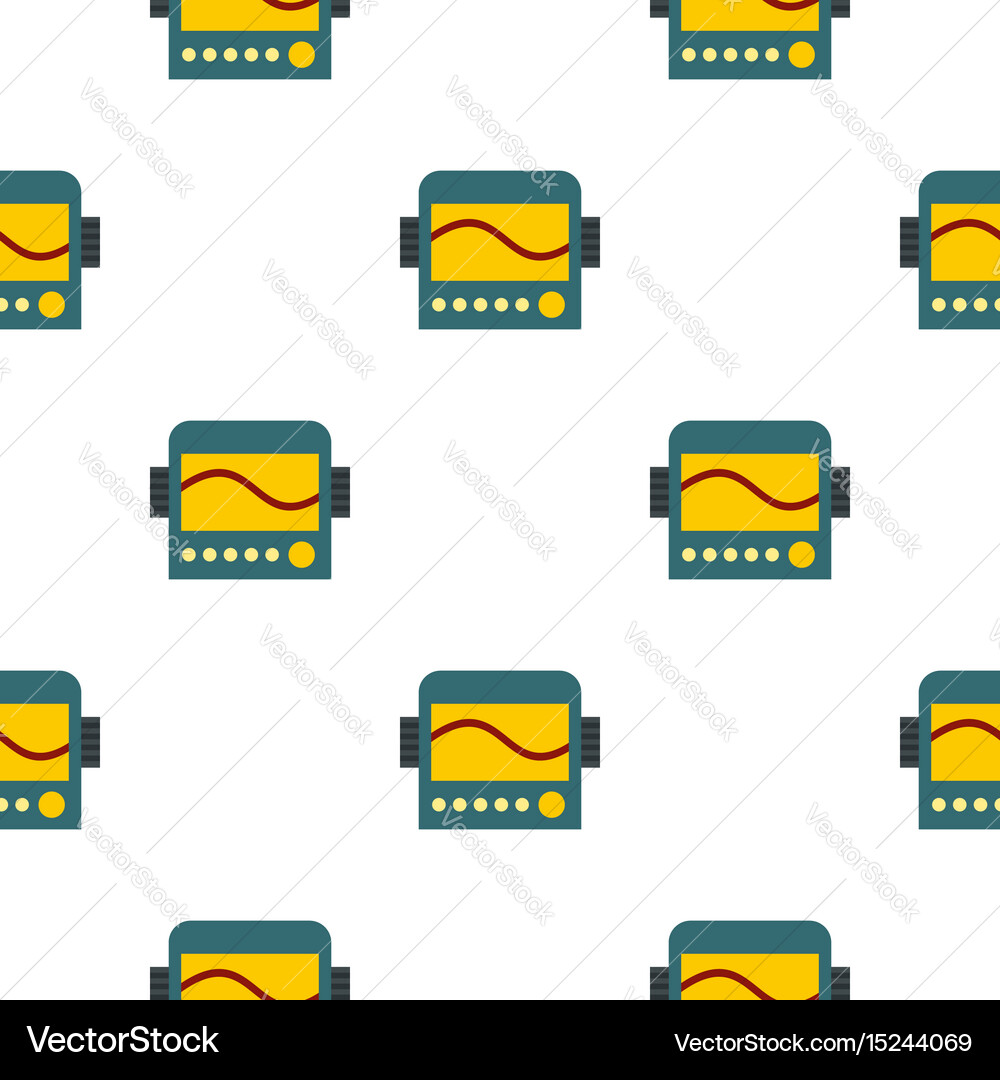 Display with cardiogram pattern seamless vector image