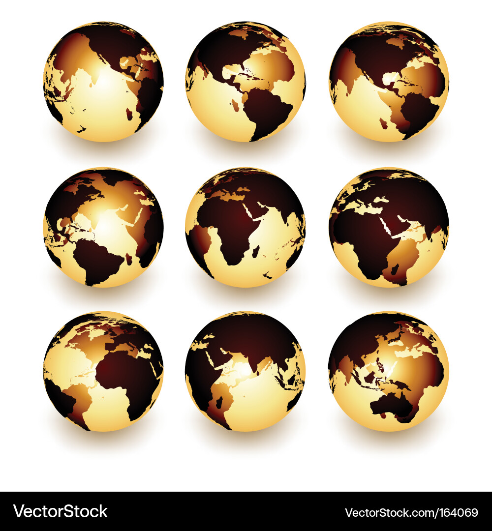 Global Earth Elements Set vector image