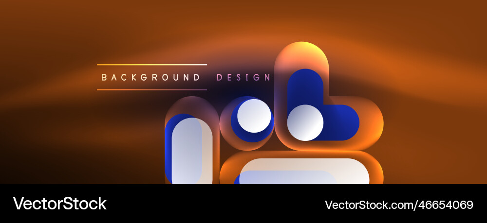 Glowing round shapes abstract background template Glowing round shapes abstract background template vector image
