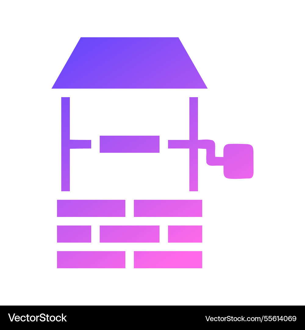 Gradient style well water source Vector Image