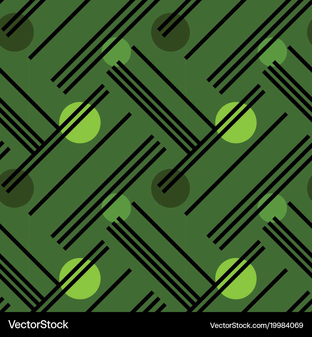 Irregular lines and circles diagonal seamless vector image