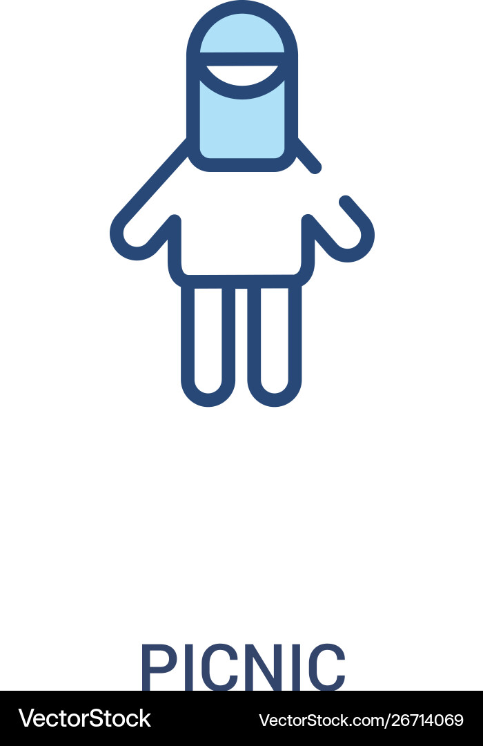 Picnic concept 2 colored icon simple line element Vector Image