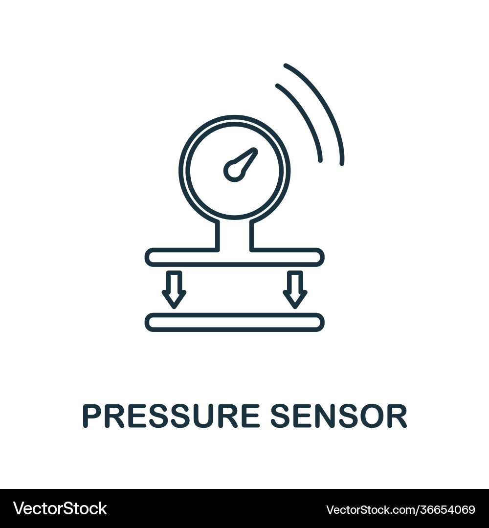 Pressure sensor icon simple element from sensors vector image