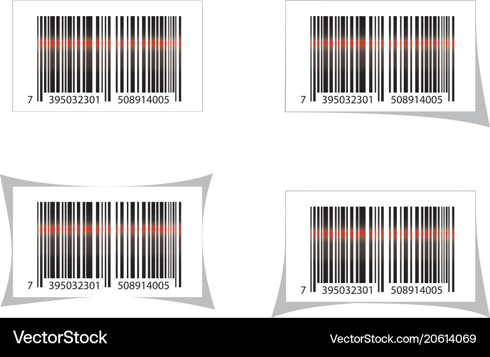 Realistic bar code icon a modern simple flat Realistic bar code icon a modern simple flat vector image